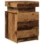 Bedside tables with LED lights, set of 2, aged wood, 35x39x55 cm by , Nightstands - Ref: Foro24-857655, Price: 112,40 €, Disc...
