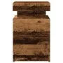 Bedside tables with LED lights, set of 2, aged wood, 35x39x55 cm by , Nightstands - Ref: Foro24-857655, Price: 112,40 €, Disc...