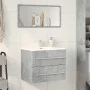 Armario para lavabo aglomerado gris hormigón 60x38,5x48 cm de , Muebles de baño - Ref: Foro24-856224, Precio: 47,31 €, Descue...