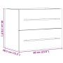 Armario para lavabo aglomerado gris hormigón 60x38,5x48 cm