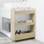 Narrow storage cart 3 levels oak Sonoma wood by , Kitchen and dining carts - Ref: Foro24-855252, Price: 52,76 €, Discount: %