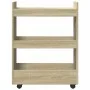 Schmaler Aufbewahrungswagen, 3 Ebenen, Eichenholz Sonoma von , Küchen- und Speisewagen - Ref: Foro24-855252, Preis: 52,84 €, ...