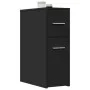 Narrow bathroom cabinet with wheels, engineered wood, black by , Lockers and storage cabinets - Ref: Foro24-855278, Price: 80...