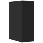 Narrow bathroom cabinet with wheels, engineered wood, black by , Lockers and storage cabinets - Ref: Foro24-855278, Price: 80...
