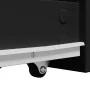 Narrow bathroom cabinet with wheels, engineered wood, black by , Lockers and storage cabinets - Ref: Foro24-855278, Price: 80...