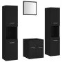 Badezimmerschrank-Set aus schwarzer Holzwerkstoffplatte von , Badezimmermöbel - Ref: Foro24-3071037, Preis: 169,65 €, Rabatt: %