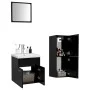 Badezimmerschrank-Set aus schwarzer Holzwerkstoffplatte von , Badezimmermöbel - Ref: Foro24-3071172, Preis: 167,96 €, Rabatt: %