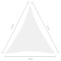 White Oxford cloth triangular sail awning 4x5x5 m by vidaXL, Umbrellas - Ref: Foro24-135289, Price: 34,39 €, Discount: %