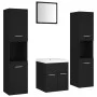 Badezimmerschrank-Set aus schwarzer Holzwerkstoffplatte von , Badezimmermöbel - Ref: Foro24-3071217, Preis: 254,04 €, Rabatt: %
