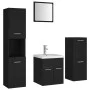 Badezimmerschrank-Set aus schwarzer Holzwerkstoffplatte von , Badezimmermöbel - Ref: Foro24-3071352, Preis: 269,32 €, Rabatt: %