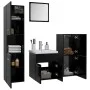 Badezimmerschrank-Set aus schwarzer Holzwerkstoffplatte von , Badezimmermöbel - Ref: Foro24-3071352, Preis: 269,32 €, Rabatt: %