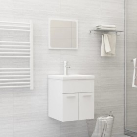 Conjunto de muebles de baño madera contrachapada blanco de , Muebles de baño - Ref: Foro24-3071306, Precio: 167,56 €, Descuen...