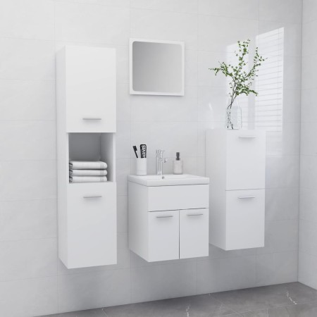 Badezimmerset aus weißem Ingenieurholz von , Badezimmermöbel - Ref: Foro24-3070901, Preis: 141,88 €, Rabatt: %