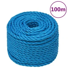 Blue polypropylene work rope 24 mm 100 m by , Ropes and metal cords - Ref: Foro24-152995, Price: 165,98 €, Discount: %
