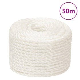 Cuerda de trabajo polipropileno blanco 14 mm 50 m de , Sogas y cuerdas metálicas - Ref: Foro24-153061, Precio: 36,78 €, Descu...