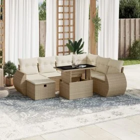 Set de sofás de jardín y cojines 8 piezas ratán sintético beige by , Garden sets - Ref: Foro24-3275158, Price: 624,06 €, Disc...