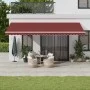 Toldo retráctil automático con luces LED burdeos 600x350 cm by , Awnings - Ref: Foro24-3214997, Price: 796,65 €, Discount: %