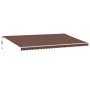 Toldo retráctil automático con luces LED marrón 600x350 cm by , Awnings - Ref: Foro24-3215402, Price: 796,88 €, Discount: %