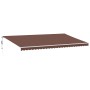 Toldo retráctil automático con luces LED marrón 600x350 cm by , Awnings - Ref: Foro24-3215402, Price: 816,40 €, Discount: %