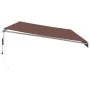 Toldo retráctil automático con luces LED marrón 600x350 cm by , Awnings - Ref: Foro24-3215402, Price: 796,88 €, Discount: %