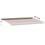 Toldo retráctil automático con luces LED marrón 600x350 cm by , Awnings - Ref: Foro24-3215402, Price: 796,88 €, Discount: %
