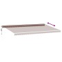 Toldo retráctil automático con luces LED marrón 600x350 cm by , Awnings - Ref: Foro24-3215402, Price: 816,40 €, Discount: %