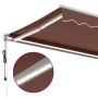 Toldo retráctil automático con luces LED marrón 600x350 cm by , Awnings - Ref: Foro24-3215402, Price: 796,88 €, Discount: %
