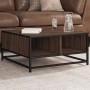 Mesa de centro madera ingeniería y metal marrón 60,5x60,5x30 cm by , Coffee table - Ref: Foro24-848768, Price: 45,71 €, Disco...