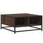 Mesa de centro madera ingeniería y metal marrón 60,5x60,5x30 cm de , Mesas de centro - Ref: Foro24-848768, Precio: 45,64 €