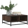 Mesa de centro madera ingeniería y metal marrón 60,5x60,5x30 cm de , Mesas de centro - Ref: Foro24-848768, Precio: 45,64 €