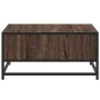 Mesa de centro madera ingeniería y metal marrón 60,5x60,5x30 cm by , Coffee table - Ref: Foro24-848768, Price: 45,13 €, Disco...