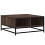 Mesa de centro madera ingeniería y metal marrón 60,5x60,5x30 cm de , Mesas de centro - Ref: Foro24-848768, Precio: 45,64 €