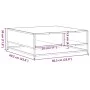 Mesa de centro madera ingeniería y metal marrón 60,5x60,5x30 cm by , Coffee table - Ref: Foro24-848768, Price: 45,13 €, Disco...