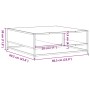 Mesa de centro madera ingeniería y metal marrón 60,5x60,5x30 cm by , Coffee table - Ref: Foro24-848768, Price: 45,71 €, Disco...