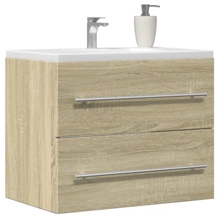 Waschbeckenunterschrank aus Spanplatte in Sonoma-Eiche, 60x38,5x48 cm. von , Badezimmermöbel - Ref: Foro24-856223, Preis: 46,...