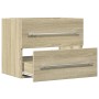 Waschbeckenunterschrank aus Spanplatte in Sonoma-Eiche, 60x38,5x48 cm. von , Badezimmermöbel - Ref: Foro24-856223, Preis: 46,...