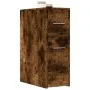 Schmaler Badezimmerschrank mit Rädern aus geräucherter Eiche. von , Schließfächer und Lagerschränke - Ref: Foro24-855281, Pre...