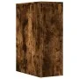 Schmaler Badezimmerschrank mit Rädern aus geräucherter Eiche. von , Schließfächer und Lagerschränke - Ref: Foro24-855281, Pre...
