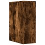 Schmaler Badezimmerschrank mit Rädern aus geräucherter Eiche. von , Schließfächer und Lagerschränke - Ref: Foro24-855281, Pre...