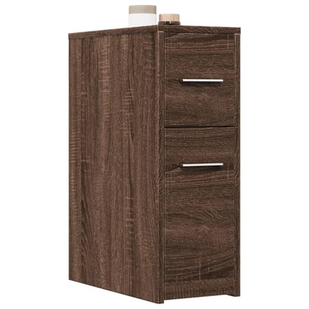 Armario de baño estrecho con ruedas madera marrón roble by , Lockers and storage cabinets - Ref: Foro24-855283, Price: 72,32 ...