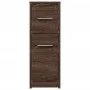 Schmaler Badezimmerschrank mit Rollen aus braunem Eichenholz. von , Schließfächer und Lagerschränke - Ref: Foro24-855283, Pre...