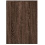 Schmaler Badezimmerschrank mit Rollen aus braunem Eichenholz. von , Schließfächer und Lagerschränke - Ref: Foro24-855283, Pre...