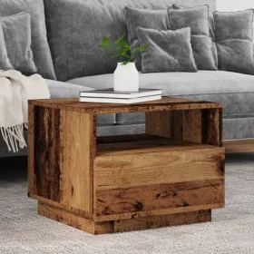 Mesa de centro con luces LED madera envejecida 50x49x40 cm by , Coffee table - Ref: Foro24-857708, Price: 75,60 €, Discount: %