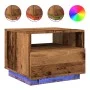 Mesa de centro con luces LED madera envejecida 50x49x40 cm by , Coffee table - Ref: Foro24-857708, Price: 75,60 €, Discount: %