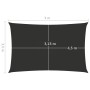 Rechteck Segelmarkise Oxford Stoff anthrazitgrau 3,5x5 m von vidaXL, Sonnenschirme - Ref: Foro24-135105, Preis: 49,09 €, Raba...