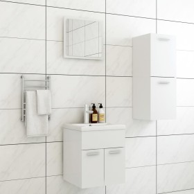 Conjunto de muebles de baño madera de ingeniería blanco de , Muebles de baño - Ref: Foro24-3070991, Precio: 88,15 €, Descuent...