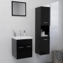 Engineered wood black bathroom furniture set by , Bathroom furniture - Ref: Foro24-3070947, Price: 112,31 €, Discount: %
