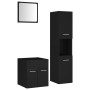 Juego de muebles de baño madera de ingeniería negro de , Muebles de baño - Ref: Foro24-3070947, Precio: 116,22 €