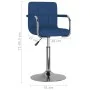 Blue fabric dining chair by , dining chairs - Ref: Foro24-3087880, Price: 75,70 €, Discount: %