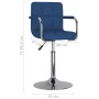 Esszimmerstuhl aus blauem Stoff von , Essstühle - Ref: Foro24-3087880, Preis: 76,80 €, Rabatt: %